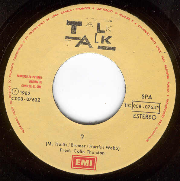 Talk Talk : Talk Talk (7", Single)