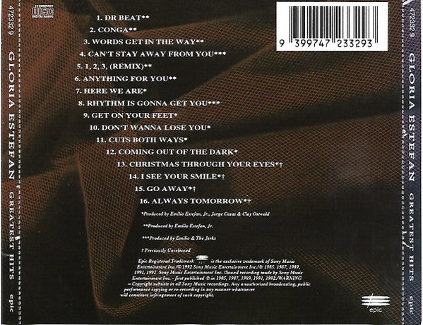 Gloria Estefan : Greatest Hits (CD, Comp, RE)
