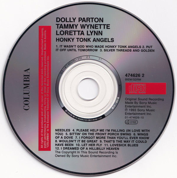 Loretta Lynn, Dolly Parton, Tammy Wynette : Honky Tonk Angels (CD, Album)