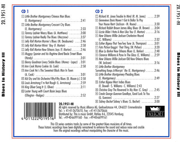 Various : Blues In History III (2xCD, Comp, RM)