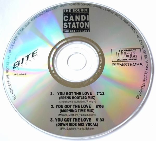 The Source Featuring Candi Staton : You Got The Love (CD, Maxi)