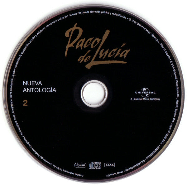 Paco De Lucía : Nueva Antología (2xCD, Comp, RE)