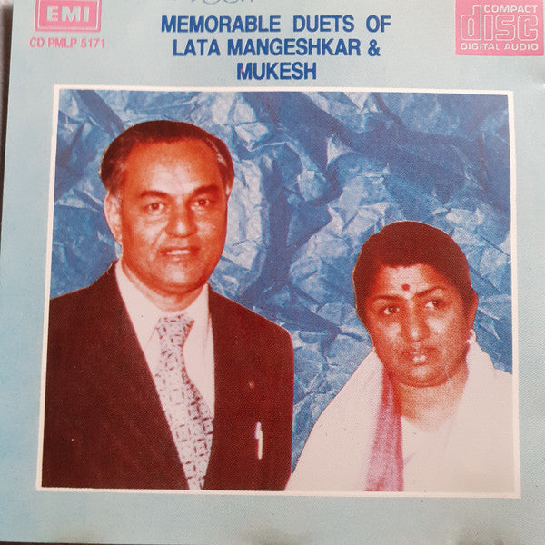 Lata Mangeshkar & Mukesh : Memorable Duets Of Lata Mangeshkar & Mukesh (CD, Comp)
