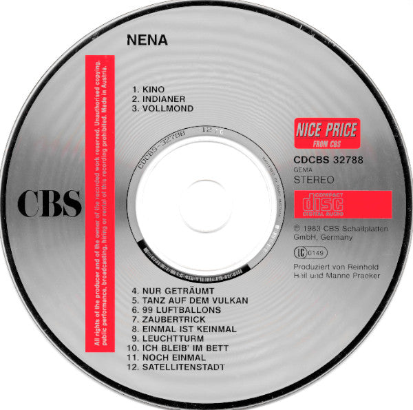 Nena : Nena (CD, Album, RE)