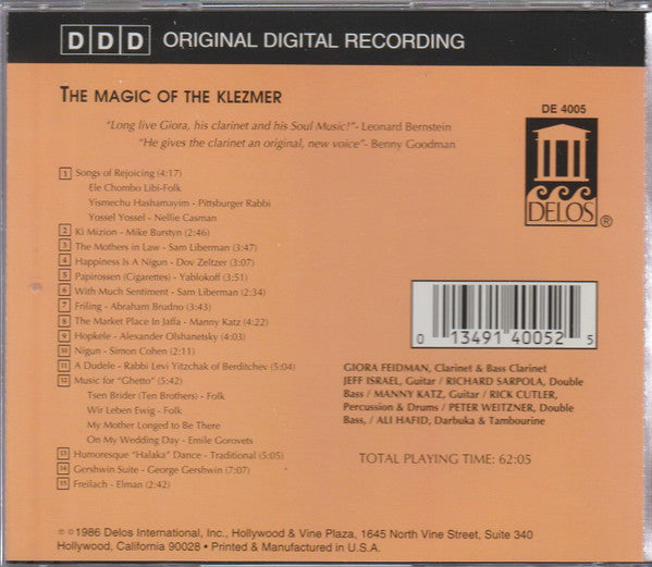 Giora Feidman : The Magic Of The Klezmer  (CD, Album, RP)