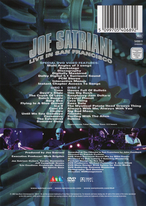 Joe Satriani : Live In San Francisco (2xDVD-V, Dol)