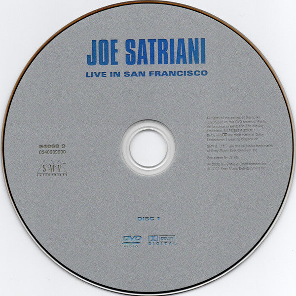 Joe Satriani : Live In San Francisco (2xDVD-V, Dol)