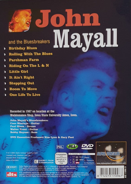 John Mayall & The Bluesbreakers : LIVE (DVD-V, PAL)