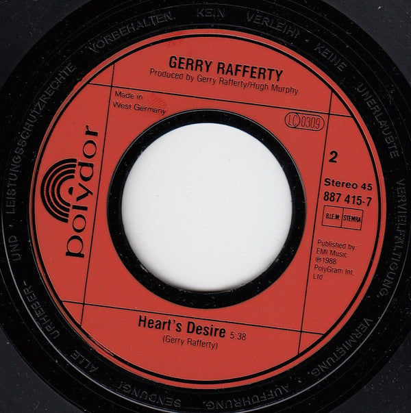 Gerry Rafferty : Shipyard Town (7", Single)