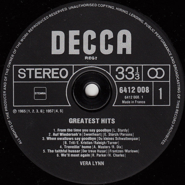 Vera Lynn : Greatest Hits (LP, Comp)
