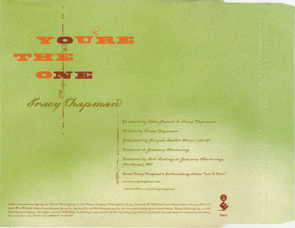 Tracy Chapman : You're The One (CD, Single, Promo)
