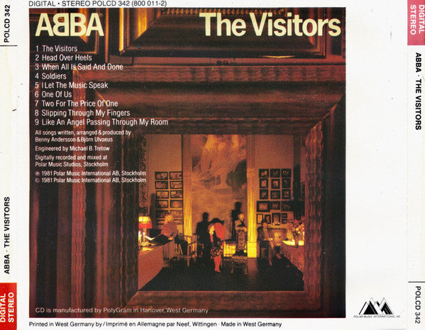 ABBA : The Visitors (CD, Album, RE)
