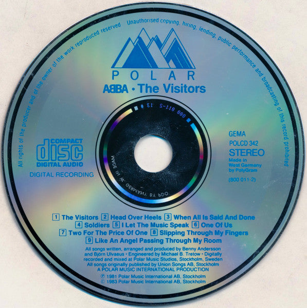 ABBA : The Visitors (CD, Album, RE)