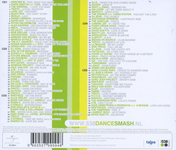 Various : Best Of 538 Dance Smash (5xCD, Comp)