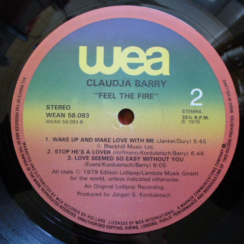 Claudja Barry : Feel The Fire (LP, Album, P/Mixed)