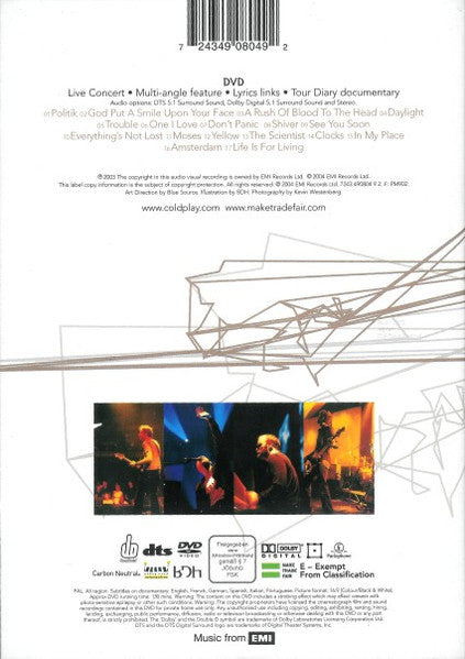 Coldplay : Live 2003 (DVD-V, Multichannel, PAL, Dua)
