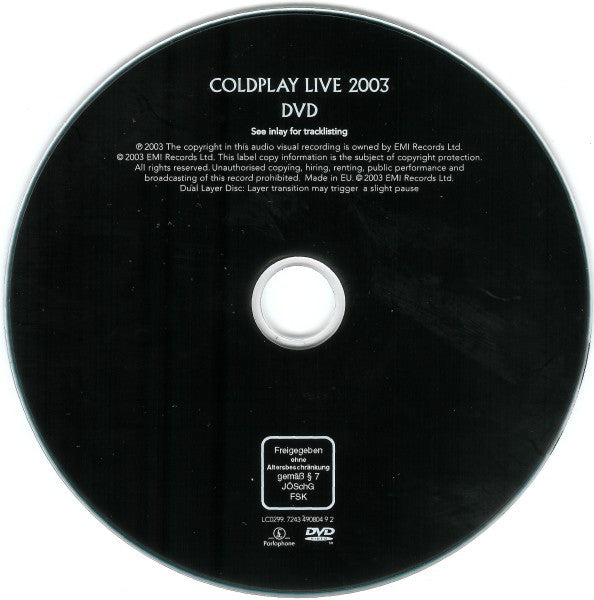 Coldplay : Live 2003 (DVD-V, Multichannel, PAL, Dua)