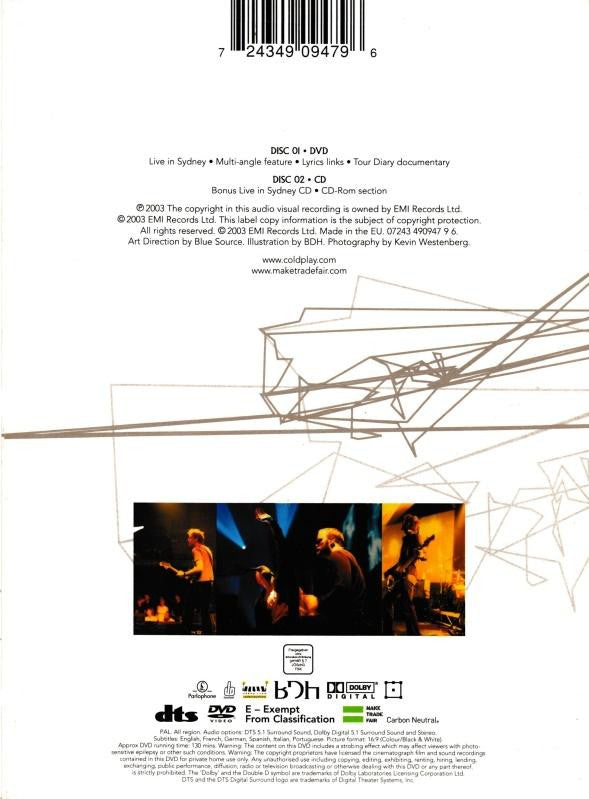 Coldplay : Live 2003 (DVD-V, PAL, Dua + CD, Album, Enh)