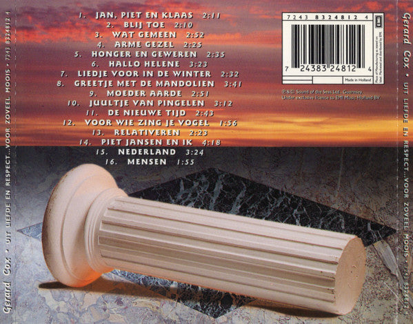 Gerard Cox : Uit Liefde En Respect ... Voor Zoveel Moois (CD, Album)