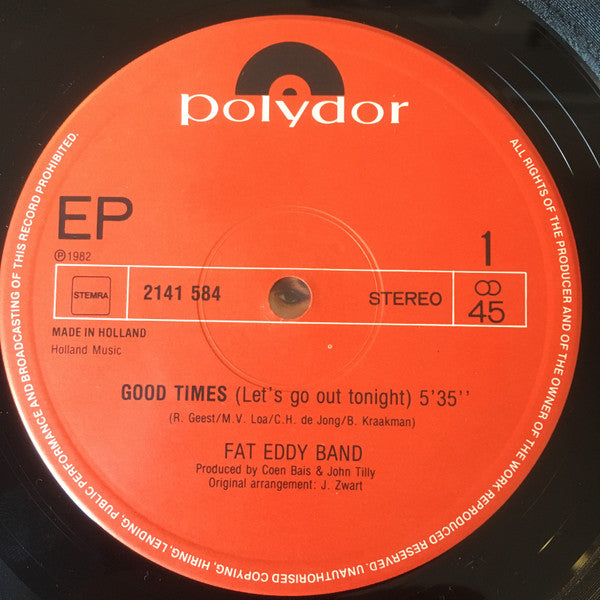 Fat Eddy Band : Good Times (Let's Go Out Tonight) (Special Long Disco Version) (12", EP)
