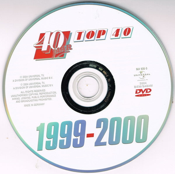 Various : 40 Jaar Top 40 - 1999-2000 (CD, Comp + DVD-V, Comp, PAL)