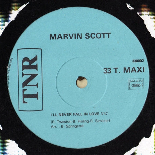 Marvin Scott : Help Policeman / I'll Never Fall In Love (12", Maxi)