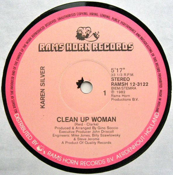 Karen Silver : Clean Up Woman (12", Single)