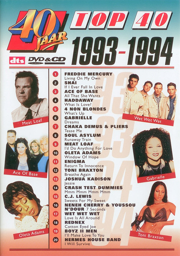 Various : 40 Jaar Top 40 - 1993-1994 (CD, Comp + DVD-V, Comp, PAL)