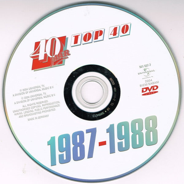 Various : 40 Jaar Top 40 - 1987-1988 (CD, Comp + DVD-V, Comp, PAL)