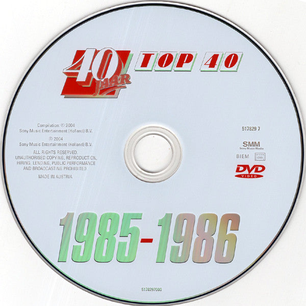 Various : 40 Jaar Top 40 - 1985-1986 (CD, Comp + DVD-V, Comp, PAL)