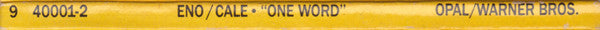 Brian Eno / John Cale : One Word (CD, Maxi)