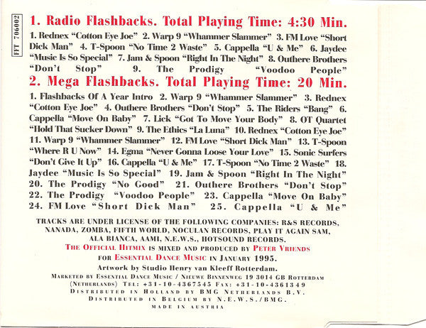 Various : The Official Hitmix "Flashbacks Of A Year" (CD, Mixed)