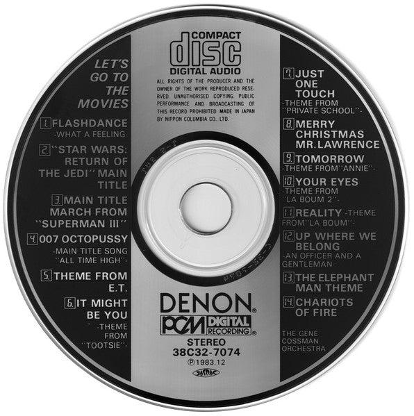 The Gene Cossman Orchestra : Let's Got To The Movies: "Flash Dance" And Other Favorites (CD, Album)