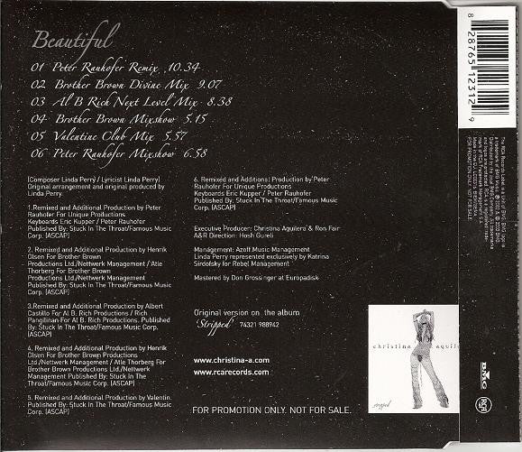 Christina Aguilera : Beautiful (Mixes) (CD, Maxi, Promo)