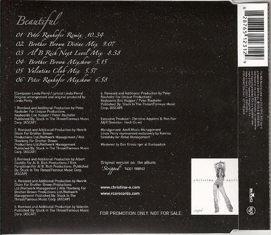 Christina Aguilera : Beautiful (Mixes) (CD, Maxi, Promo)