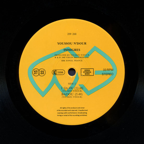 Youssou N'Dour & Le Super Etoile De Dakar : Immigrés (LP, Album)