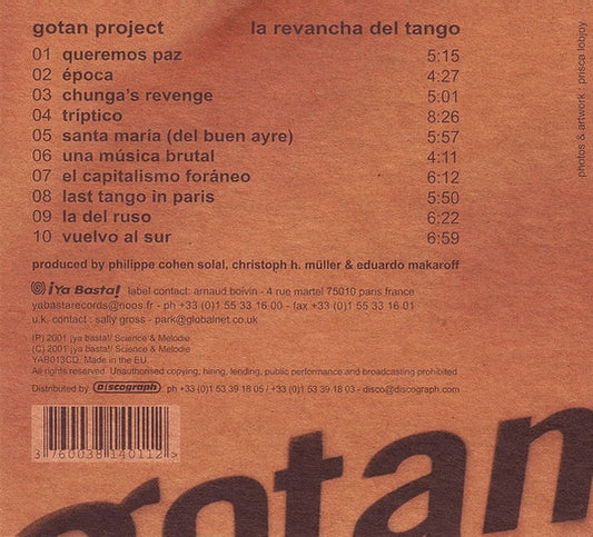 Gotan Project : La Revancha Del Tango (CD, Album)