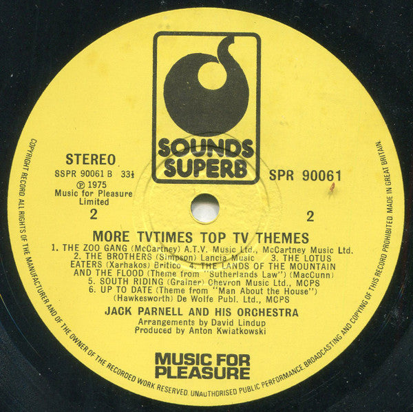 Jack Parnell & His Orchestra : More TV Times Top TV Themes (LP)