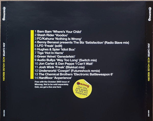 Jon Carter : Acid House Reborn! (CD, Mixed)