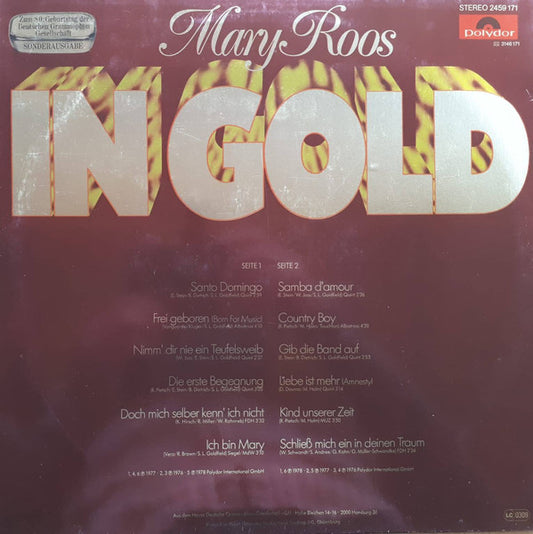 Mary Roos : In Gold (LP, Comp)