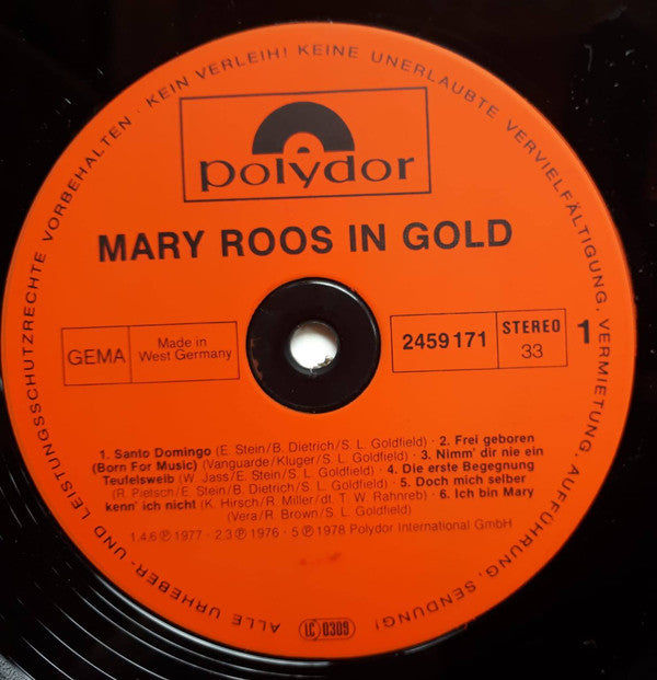 Mary Roos : In Gold (LP, Comp)
