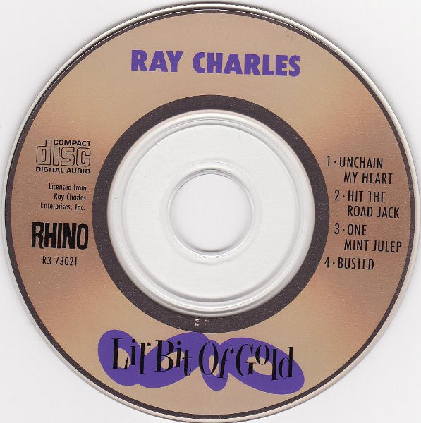 Ray Charles : Lil' Bit Of Gold (CD, Mini, Comp)