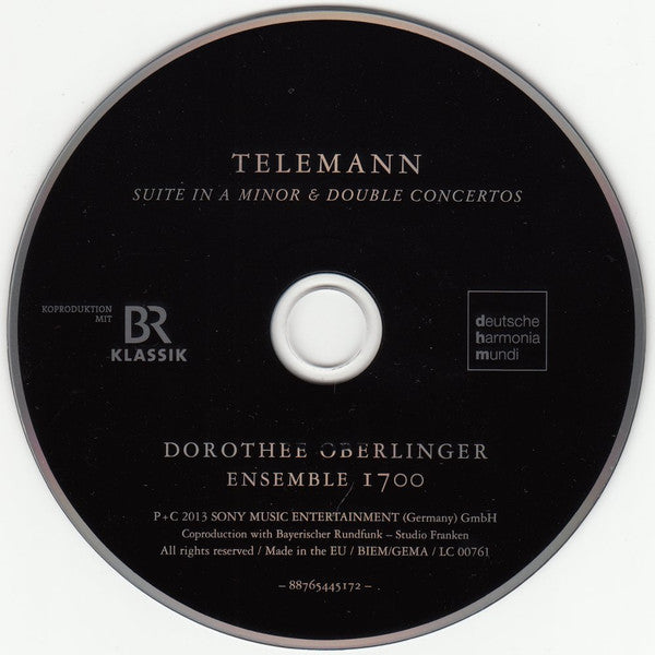 Georg Philipp Telemann - Dorothee Oberlinger, Ensemble 1700 : Suite In A Minor & Double Concertos (CD, Album)