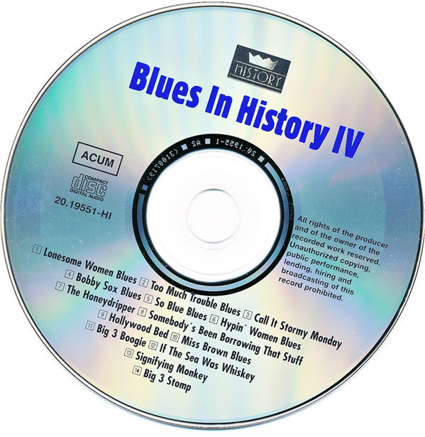 Various : Blues In History IV (2xCD, Comp, RM)