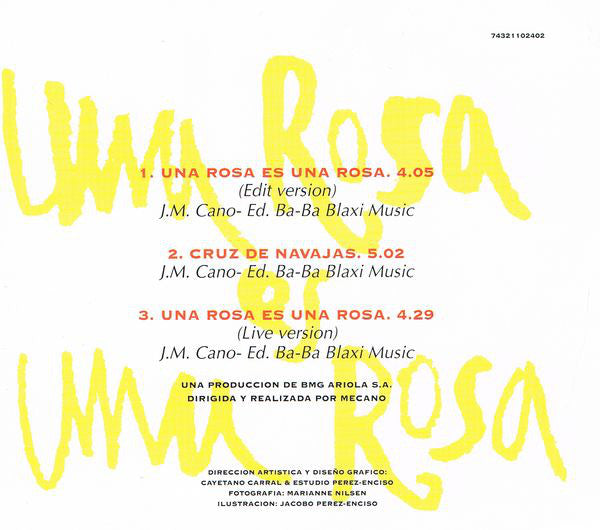Mecano : Una Rosa Es Una Rosa (CD, Single)