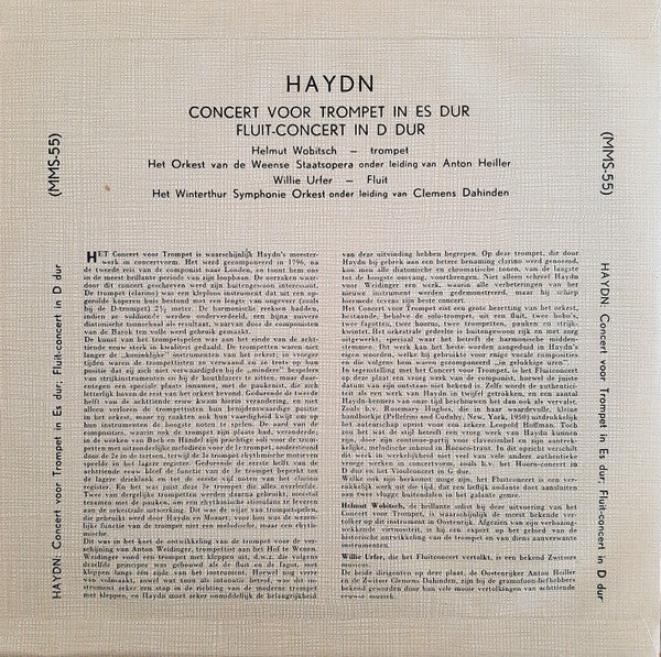 Haydn*, Orchestra Of The Vienna State Opera*, Winterthur Symphony Orchestra : Trompet - Concert / Fluit - Concert (10", Mono)