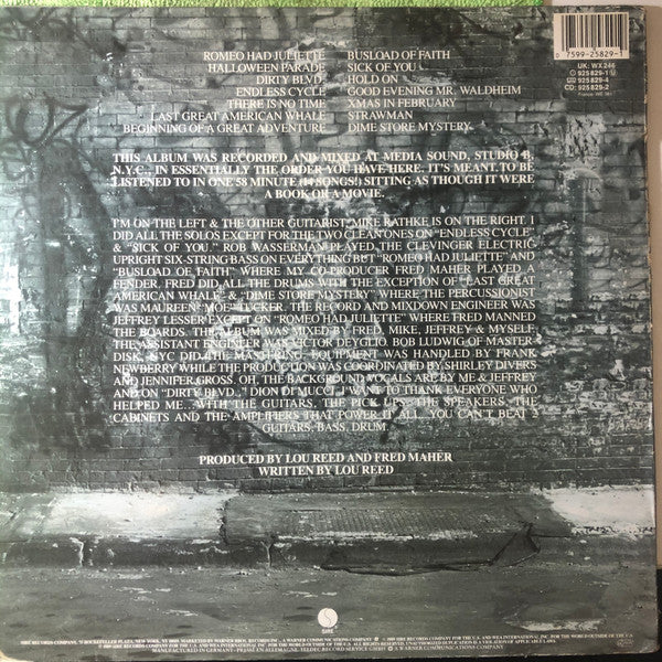 Lou Reed : New York (LP, Album)