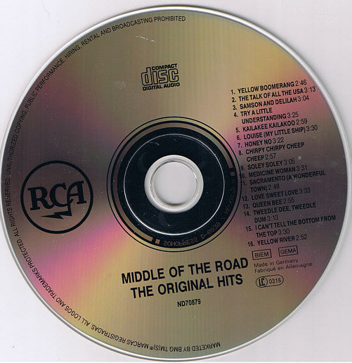 Middle Of The Road : The Original Hits (CD, Comp, RP)
