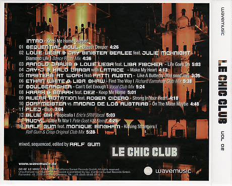Various : Le Chic Club Soulful Dance Music Vol. 02 (CD, Comp, Mixed)