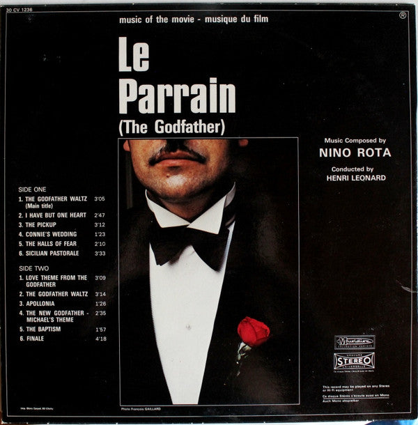Nino Rota, Henry Léonard : Le Parrain (The Godfather) (Musique Du Film - Music Of The Movie) (LP)